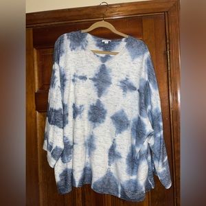 Pure Jill Sweater White and Blue